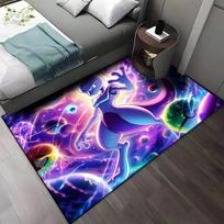 Pokemon-Mewtwo Animacinis Anime Raštas Kilimai Miegamojo Žaidimų Kilimėliai Miegamojo Dekoras Kilimas Svetainės Kilimas Ropojimo Kilimėlis Šventinė Dovana Kilimas 60cm x 90cm