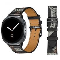 Išskirtinė odinė apyrankė Samsung Galaxy Watch 8 dirželis 40mm 44mm metalinė sagtelė Apyrankė correa Galaxy Watch 8 classic 46mm dirželiai Galaxy watch 8 brown