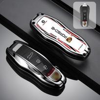 Cinko Lydinio Automobilio Raktų Dėklas Dangtelis Korpusas Porsche Panamera Spyder Carrera Macan Boxster Cayman Cayenne 911 718 981 991 Priedams white