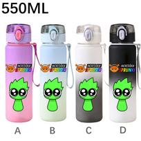 550ml Žaidimų Sprunki Gradientinis Sportinis Vandens Buteliukas Animacinis Dizainas Nevarvantis Kelionėms Patogus Gėrimo Buteliukai Lauke Sportas Fitnesas Vandens Puodelis C-1PCS gray