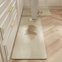 Kilimas virtuvei Vandeniui atspari grindų danga Smėlio spalvos kilimai PVC Oda Neslystantis Atsparus alyvai Ilgi kojų kilimėliai Namų dekoravimo kilimas Balkonas 50x80cm beige
