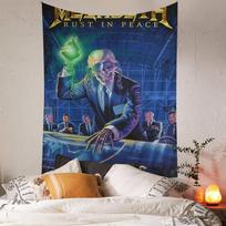 Megadeth 1980s Sanctuary Tour Wall Tapestry  Vintage Thrash Metal Aesthetic Room Decor for Classic Rock  Heavy Metal Fans 150x100cm(60x40in)