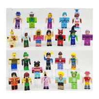 Roblox 24 vnt. plastikinės veiksmo figūrėlės Kolekcionuojamos virtualaus pasaulio veikėjų figūrėlės Stalo dekoracijos Papuošalai Supakuotos į dėžutę Sukurtos vaikams blue