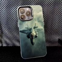 Kovinių lėktuvų pakilimas Telefono dėklas iPhone 16,15,14,13,12,11,8,7,Pro,Max,Plus,Mini,XS,SE Anti-drop Juodas Matinis Kietas iPhone17PRO