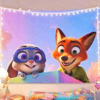 Zootopia 2 fono audinys animacinis fono sienos kabinamas audinys kambario dekoracija sienos audinys gobelenas Miegamojo naktinio staliuko gobelenas 74x94cm(29x37in)