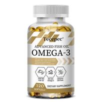 Premium fish oil 1000 mg, containing Omega-3, EPA and DHA, 3x concentrated, 120 capsules. 120 Capsules