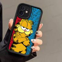 Cute Anime G-Garfields Cat Phone Case For Iphone 17 16 15 14 13 11 12 Pro Max Plus Protective Back Cover iPhone 16 plus yellow