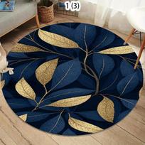 Apvalus kilimas Retro Neslystantis Plaunamas kilimėlis grindims su medžio rašto raštu svetainei miegamajam Rustic Dekor Minimalistinis 120cm