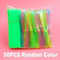 Novelty 30/50Pcs Plastic Bamboo Dragonfly Propeller Outdoor Classic Toy Kid Gift Rotating Flying Arrow Multicolor Random Color OneSize green