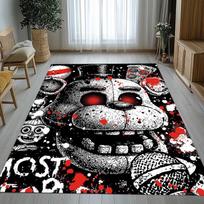 Horror Freddy F-FNAF Games Living Room Non-Slip Area Rug Soft Carpet for Bedroom Kids Playroom Sofa,Home Decor Doormat Gift 40cm x 60cm white