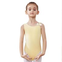 Mergaitei Baleto Šokio Triko Medvilniniai Baleto Drabužiai Bodis Vaikams Saldainių Spalvos Gimnastikos Kostiumas 150 height 130-145cm geltona