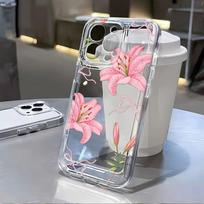 Skaidrus telefono dėklas su baltų ramunių gėlių raštu, skirtas Samsung A56 5G A36 S26 S25 Ultra S24 FE S23 S22 A55 A54 A35 A17 A16 A15 A26 Samsung A17 5G