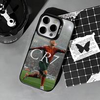 CR7-Ronaldo Football Phone Case For iPhone 17,16,15,14,13,12,11 Plus,Pro Max,XS,Colored silver phone case iPhone15promax