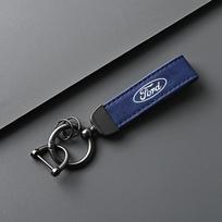 DUSP4 Suede Vintage Odinis Cinko Lydinio Raktų Pakabukas Automobilio Raktų Pakabukas Ford Ranger S-Max Focus Galaxy Mondeo Transit Tourneo Custom Ranger black