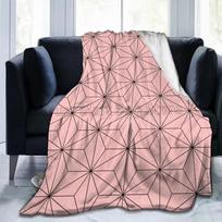 Anime Nezuko Flannel Fleece Blanket for Bed Sofa Couch Soft Warm Lightweight Cozy Plush Throw Blankets Home Living Room Decor 152x127cm gray