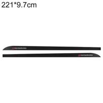 Automobilio našumo šoninės slenksčio anglies pluošto lipdukai 221cm x 9.7cm gray