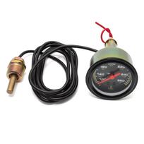 2  52mm Metalinis Mechaninis Termometras 38-121℃/100-250℉ Automobilio Vandens Temperatūros Matuoklis Su NPT 1/2-14 Davikliu 12V Automobiliui Valtis Sunkvežimis Transporto priemonė juoda