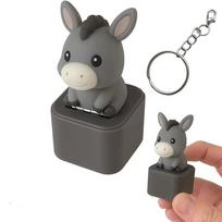 Gyvūnėlio Clicker Raktų pakabukas Klaviatūros Garsą Leidžiantis Žaislas Sensory Žaidimų Pakabukas Suaugusiems Little donkey gray