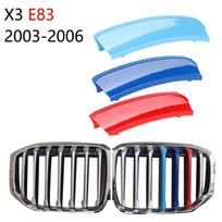 3 vnt. Automobilio grotelių apdailos juostelė, skirta BMW X3 E83 F25 G01 2003 2004 2005 2006 2007-2020 Sportinių grotelių juostelės spaustukas Performance M