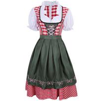 Elegantiška moteriška Oktoberfest suknelė su bavarišku Dirndl kostiumu ir pūstomis rankovėmis M gray