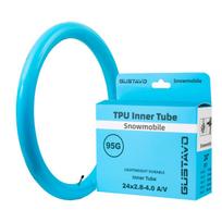 GUSTAVO Fat Bicycle Tube 20x2.8-4.0/24X2.8-4.0/26X2.8-4.0/27.5X2.8-4.0/ 29X2.8- Bike Inner Tube For Snowmobiles ATVs Bicycles Schrader Valve blue