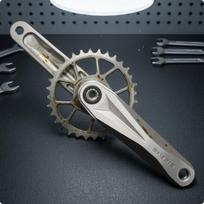 Kalnų dviračio švaistiklių komplektas Profilis 29 mm ašis Apdirbtas metalinis švaistiklių komplektas 165 MM Titanas 165MM Titanium Crank 36T gray