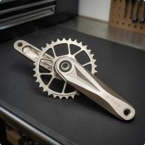 Kalnų dviračio švaistiklių komplektas Profilis 29 mm ašis Apdirbtas metalinis švaistiklių komplektas 165 MM Titanas 170MM Titanium Crank 36T gray