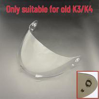 K3 K4 Full Face Helmet Visor: Electroplated Mirror Accessory for Day and Night Old K3 - Transparent gray