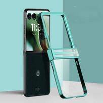 Galvanizuotas permatomas vyrio apsauginis dėklas, skirtas Motorola Razr 60 50 40 Ultra Moto Razr 60 50 40, kietas korpusas Motorola Razr 50 žalia