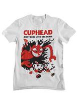 Cuphead Dont Deal With The Devil Retro Cartoon Graphic T Shirt Unisex And Unisex 1930s Style Game Pure Cotton Streetwear Tops 3XL white