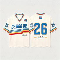 Kongo DR Futbolas 26 Retro Futbolo Marškinėliai V formos iškirptė Futbolo Marškinėliai Leopardų Pasididžiavimas Vintage Laisvalaikio Gerbėjams Vaikams Suaugusiems Žygio Marškinėliai 5XL