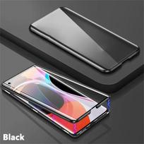 360° magnetinis metalinis apsauginis dėklas, skirtas Samsung S25 S24 S23 S22 S21 S26 Ultra Plus FE, didelės raiškos dvipusis stiklinis dangtelis For Samsung S23 Plus juoda