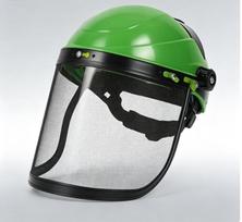 Garden Grass Trimmer Helmet with Full Face Mesh Visor Breathable Anti-Scratch Safety Guard for Yard Lawn Mowing Work A5 black