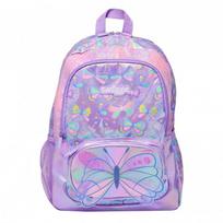 Smiggle vaikiškas kuprinės rinkinys mergaitėms 1–6 klasėms Violetinis drugelio dizainas Su pieštukų dėklu, pietų krepšiu, vandens buteliuku Purple Butterfly Large Backpack