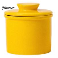 Balta Keraminė Sviestinė su Dangteliu, Varpelio Formos Indas, Sandarus Stalviršio Laikiklis, Laikymo Indas Šviežiam Minkštam ir Tepamam Maistui
