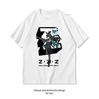 Hoshimi Miyabi From Zenless Zone Zero Tshirt Woman Man Summer Cotton Printed T Shirts Player Gamers Casual Shortsleeved Shirt S white