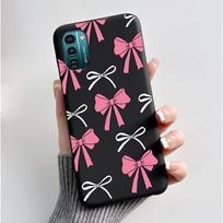 For Nokia G21 G11 Plus Case Cute Love Rabbit Cartoon Black TPU Silicone Soft Cover For NokiaG21 G 11 G11Plus Bumper Phone Case Nokia G11 Plus pink