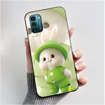 For Nokia G21 G11 Plus Case Cute Love Rabbit Cartoon Black TPU Silicone Soft Cover For NokiaG21 G 11 G11Plus Bumper Phone Case Nokia G21
