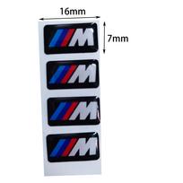 Car Steering Wheel Sticker Car Hub Sticker M Logo Emblem For BMW M M1 M2 M3 M4 M5 M6 X7M X2M X4M X3M X5M X6M Interior Decoration 4pc