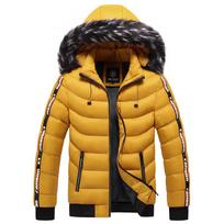Žieminiai Vyriški šilti gobtuvai Parkai Striukės Vyriškos Vėjo striukės Viršutiniai drabužiai Parkas Paltai Vyriški Rudens Nuimama Skrybėlė Apranga Parkas Paltai Vyriški XXXXXL geltona