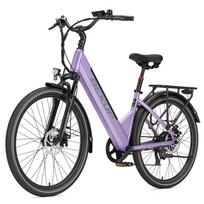 Elektrinis dviratis miesto kelionėms BEKUP V1 26 colių ratai 36V 14,5AH baterija 250W variklis 125KG maksimali apkrova 75KM maksimalus atstumas E-dviratis Unisex violetinė