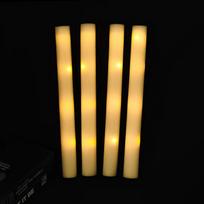 20/30/40/60/80/100/120Pcs RGB Glow Foam Stick Bulk Colorful LED Glow Stick Cheer Tube Dark Light Birthday Wedding Party Supplies Customized&20Pcs geltona