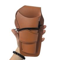 Western Style Revolver Holster Retro Cowhide Look PU Leather Waist Gun Holder for Cowboy Costume Reenactment Prop Display Only juoda