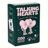 Kalbanti širdis Pora Edition Kortų žaidimas - Emocinis ryšys, Komunikacija, Pasimatymo vakaras, Romantiška dovana poroms Talking hearts speak with heart