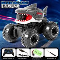 Rc Shark Car Amphibious 2 in1 Electric Water Gun Truck 10M Long Range 2.4G Remote Control Offroad Buggy Vehicles Racing Cars Toy with Gesture Sensing single RC pilka