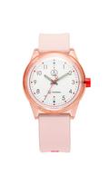 CITIZEN Q&Q Smile Solar Analoginis laikrodis, Uretano dirželis, 10 ATM Vandeniui atsparus modelis R02A-001VK, Kūdikio rožinis white