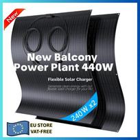 480W Lankstus saulės skydelis IP67 atsparus vandeniui 17,55% efektyvumas 12V/24V akumuliatoriaus įkrovimas 240W*2-