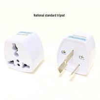 Universal Plug Adapter: Euro/US to AU/UK/Israel/German Standard Conversion Adapter white