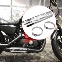 Universalus motociklo liepsnos išmetimo vamzdžio karščio skydo dangtelis, kulno apsauga Harley Honda Suzuki Yamaha Touring gray