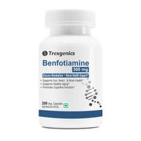 Trexgenics BENFOTIAMINAS 300 mg + L-Leucinas 50 mg Gliukozės apykaitos ir nervų sveikatos palaikymas VEGANIŠKAS & BE GMO (30 Daržovių. Kapsulės) (Pakuotėje 1 vnt)